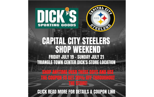 Dick's Steeler Shop Weekend - Begins Friday!